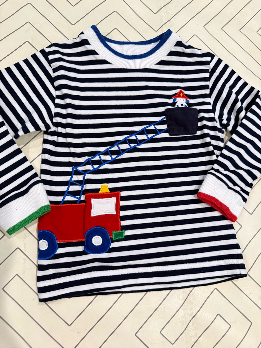 Florence Eisman Striped Fire Truck Shirt - Picture 2 of 10